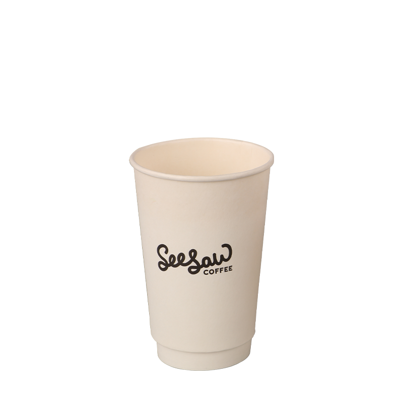 Cawan Kertas Kopi Panas Dinding Ganda 6oz