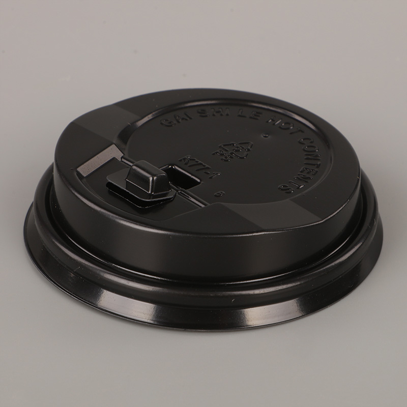 6.5oz Penutup Kopi Panas PS Hitam